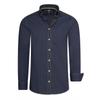 Langarmhemd RUSTY NEAL, Herren, Gr. M, EURO-Größen, blau (dunkelblau), 97% Baumwolle, 3% Elasthan, unifarben, casual, Langarm, Hemden, mit dezenter Kontrast-Naht