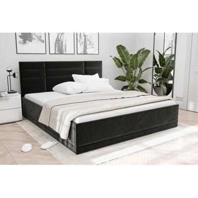 Polsterbett "Prag", grau (anthrazit), B:200cm L:210cm, Bezug 100% Polyester, Polsterung: Polsterwatte, Material Gestell: gepolsterter Holzwerkstoff, WESTFALIA SCHLAFKOMFORT, Betten, 3 Matraztenarten wählbar, mit und ohne Bettkasten Image