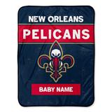 New Orleans Pelicans 30" x 40" Personalized Baby Blanket
