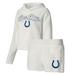 Women's Concepts Sport White Indianapolis Colts Fluffy Pullover Sweatshirt & Shorts Sleep Set