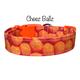 Cheese Dog Collar, Funny Food Side Release Adjustable Washable Cheese Balls, Orange