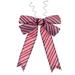 Vickerman 738863 - 36" x 45" Red-White Nylon UV Bow 9" Size (L231636) Outdoor Christmas Bows