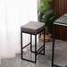 Set of 2 PU Leather Counter Height Barstools Bar Stool with Footrest