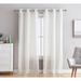 Home & Linens Herringbone Lace Thick Semi Sheer Premium Grommet Top Window Curtain Panels Kids Room & Bedroom - Set of 2 Panels