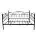 Metal Daybed Frame Multifunctional Mattress Foundation/Bed Sofa with Headboard, Twin, Black