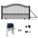 ALEKO Steel Single Sliding 14 ft Driveway Gate London Style with Gate Opener