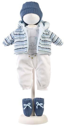 Puppenkleidung LLORENS "Kleiderset Elefant blau, 40-42 cm", blau, Puppenkleidung, Kinder