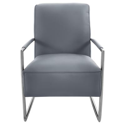Cocktailsessel K+W KOMFORT & WOHNEN, blau (ocean), B:62cm H:77cm T:83cm, Sessel, mit bezogenen Armlehnen, Gestell in Metall Edelstahloptik Image
