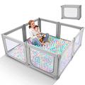 Baby Playpen,Large Playpen for Babies and Toddlers, Baby Fence Play Area, Safety Play Yard for Infant, Play Pens for Babys