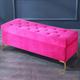 SS&LL Luxurious Crystal Button Storage Ottoman Bench,Velvet Upholstered End Of Bed Bench,Modern Decoration Furniture Living Room Footrest Entryway Shoe Bench-Pink 80x42x45cm(31x17x18inch)