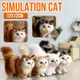 Jouets en peluche de simulation de chat mignon pour enfants modèle de chaton en peluche douce faux