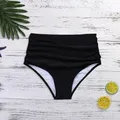 Maillot de bain noir taille haute pour femmes bikini tankini imprimé sexy brésilien grande