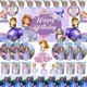 Décoration de fête d'anniversaire en forme d'os de princesse de dessin animé fournitures de fête