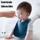 Baby Food Grade Silicon Bibs Waterproof Solid Infant Bandana Bib Newborns Breastplate Bandana For