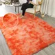 Shaggy Rugs Living Room Large Orange Gradient Plush Soft Carpet Cute Rug For Bedroom Fluffy Mat For