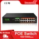 IENRON Poe Switch 1000 Mbps Switch Ethernet Gigabit Network 16 Port PoE + 2 Port UpLink 52V Power