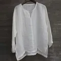 Chemise hawaïenne en lin à manches longues pour homme blouse respirante et confortable couleur