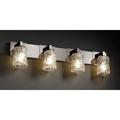 Justice Design Group Veneto Luce Modular 35 Inch 4 Light Bath Vanity Light - GLA-8924-16-AMBR-CROM