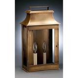 Northeast Lantern Concord 16 Inch Tall 2 Light Outdoor Wall Light - 5721-AC-LT2-SMG