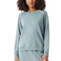 Schiesser Damen Langarmshirt Pyjamaoberteil, graublau, D 42 (US: XL)