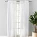 Grace Sheer Linen Rod Pocket with Back Tabs Curtain Panel