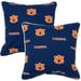 Auburn Tigers Indoor / Outdoor Decorative Pillow Pair - (2) 16" x 16" Pillows