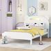 Twin Size Wood Platform Bed with Bear-shaped Headboard, Kid's Bed with Motion Activated Night Lights, Twin Bed Frame