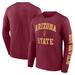 Men's Fanatics Branded Maroon Arizona State Sun Devils Distressed Arch Over Logo Long Sleeve T-Shirt