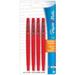 Paper Mate Flair Medium Tip Felt Porous Pens, 4 Red Pens (8424452PP)