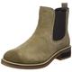 s.Oliver Damen Chelsea Boots aus Wildleder Blockabsatz Grün (Pistachio), 36