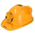 Solar Construction Helmet, Ventilated Solar Helmet DC 5V Power Bank With Double Fan For Summer (Yellow)