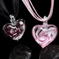 Kreative Zarte Murano Glas Blume Neckalce Frauen Romantische Herz Anhänger Kette Choker Halskette