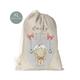 Personalised XL Canvas Drawstring Christmas sack/stocking..Cute girls Gingerbread Present Sack Gift Bag