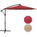 10ft Offset Umbrella Cantilever Patio Hanging Umbrella Outdoor Market Umbrella with Crank & Cross Base