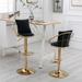 Velvet Bar Height Stools Set of 2, 360 Degree Rotation Adjustable Counter Chair for Home Bar Kitchen Island Dinning Room