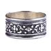 Ancestral Blossom,'Classic Floral Sterling Silver Band Ring from Armenia'