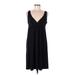 Essentials by ABS Casual Dress - A-Line: Black Solid Dresses - Women's Size Medium