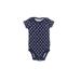 Carter's Short Sleeve Onesie: Blue Floral Motif Bottoms - Size 3 Month