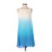 JB by Julie Brown Casual Dress - A-Line: Blue Ombre Dresses - Women's Size 0