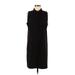 CATHERINE Catherine Malandrino Casual Dress - Shift High Neck Sleeveless: Black Solid Dresses - Women's Size Medium