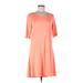 Cupio Casual Dress - Shift: Orange Solid Dresses - Women's Size Medium