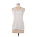 Adidas Active Tank Top: White Solid Activewear - Women's Size Medium