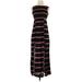 Nasty Gal Inc. Casual Dress - Maxi: Black Stripes Dresses - Women's Size Small