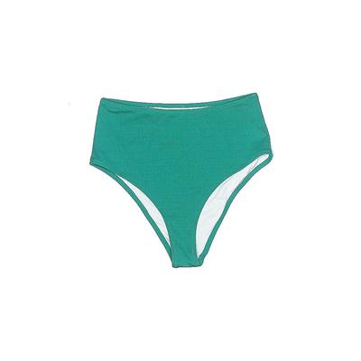 Cupshe Swimsuit Bottoms: Green Print Swimwear - Women's Size Medium