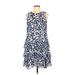 Lauren by Ralph Lauren Casual Dress - DropWaist: Blue Print Dresses - Women's Size 4