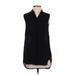 J.Crew Sleeveless Button Down Shirt: Black Tops - Women's Size 0