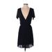 Leith Casual Dress - Mini: Blue Print Dresses - Women's Size Small