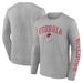 Men's Fanatics Branded Heather Gray Georgia Bulldogs Distressed Arch Over Logo Long Sleeve T-Shirt