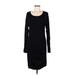 Express Casual Dress - Sweater Dress: Black Solid Dresses - Women's Size Medium