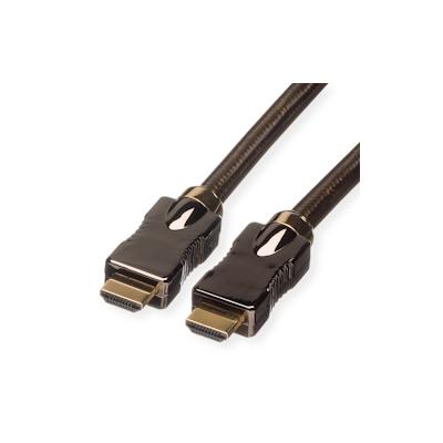 ROLINE 4K HDMI Ultra HD Kabel mit Ethernet, ST/ST, schwarz, 2 m